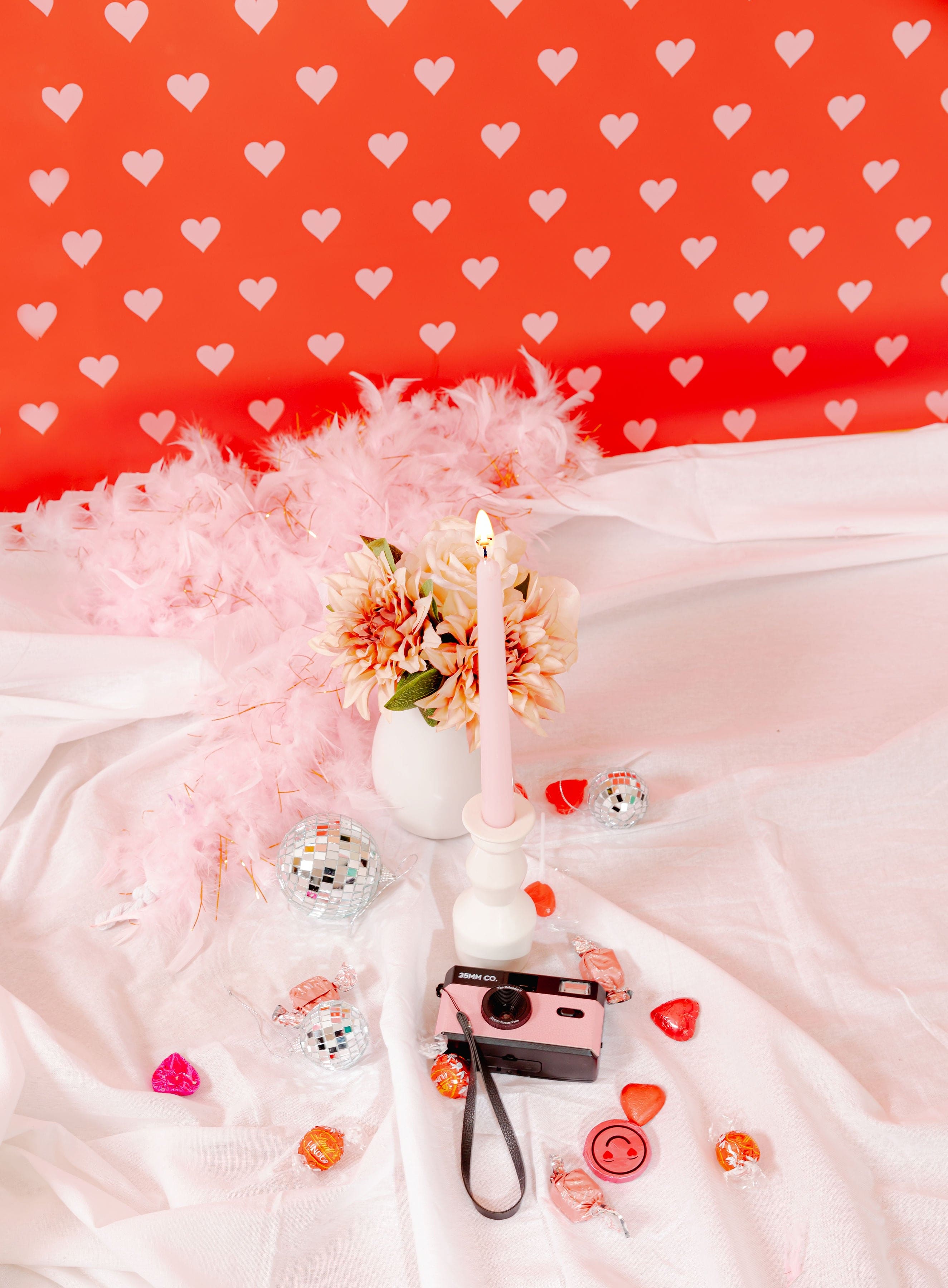 Pink Hearts | Single-sided Backdrop