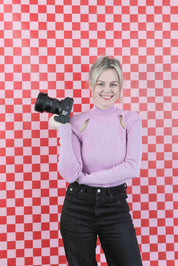 Red + Pink Check | Media Wall