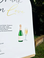 Champagne Signage Stickers | Reusable Decals