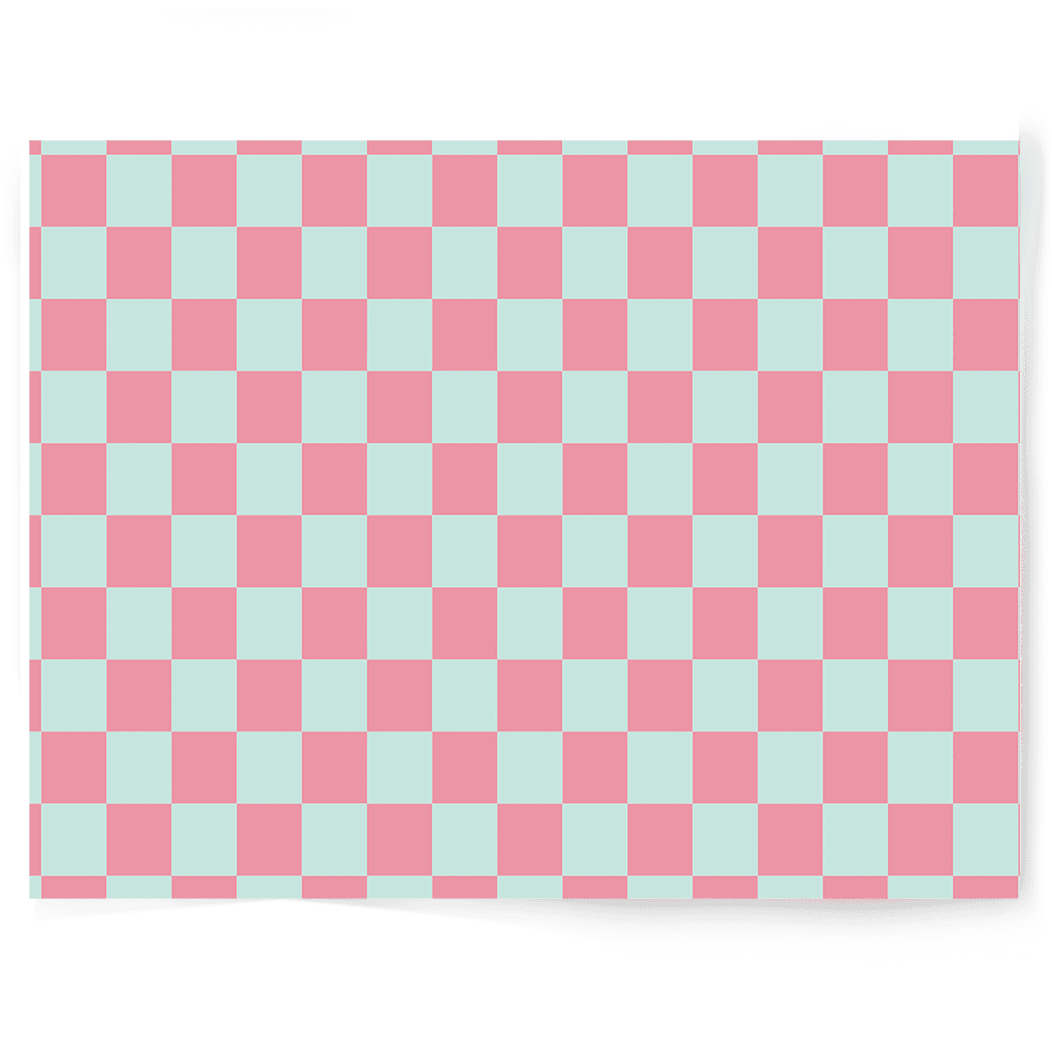 Candy Pink & Blue Check | Single-sided Backdrop