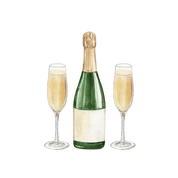 Champagne Signage Stickers | Reusable Decals