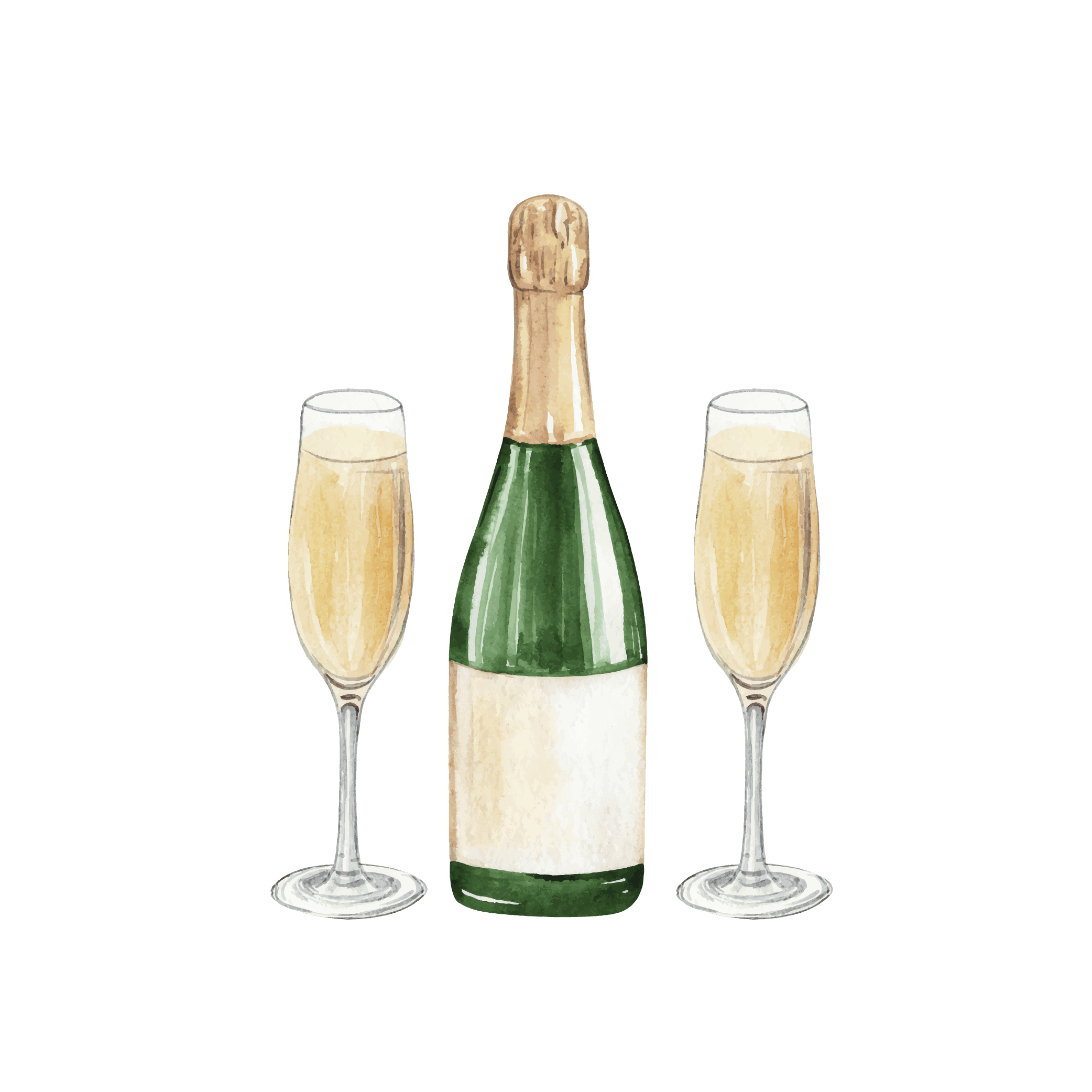 Champagne Signage Stickers | Reusable Decals