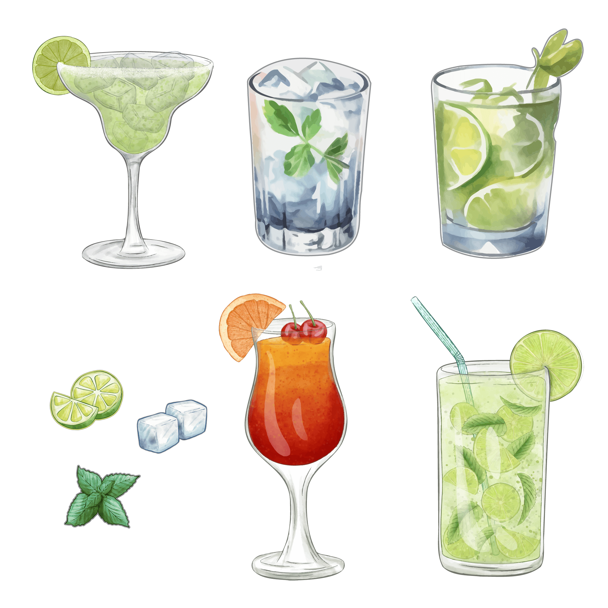 Cocktail Signage Stickers | Reusable Decals