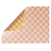 Candy Orange Check | Double-sided Photography Backdrop