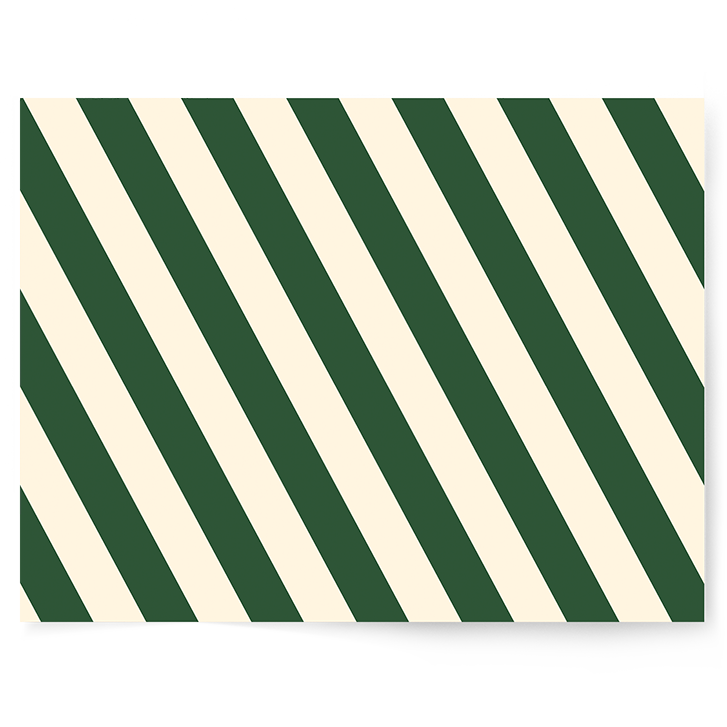 Green + Cream Stripe | Single-sided Backdrop