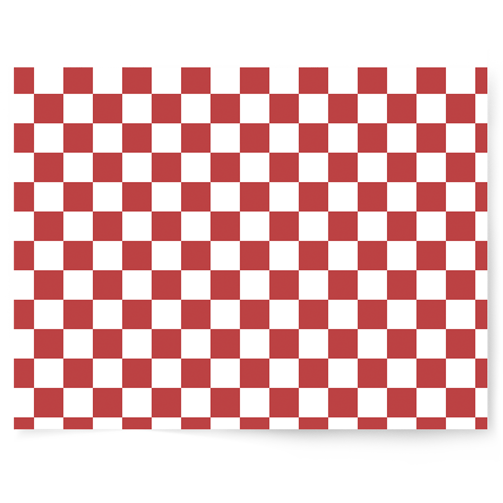 Red & White Check | Single-sided Backdrop